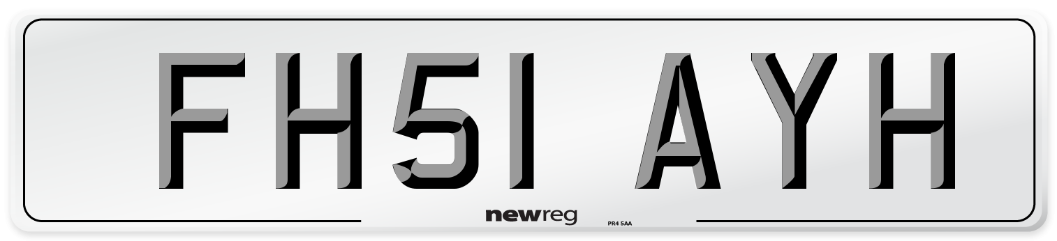 FH51 AYH Number Plate from New Reg